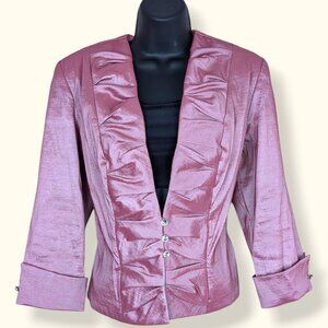 Vintage J.R. Nites Pink 3/4 Sleeve Pleated Jacket